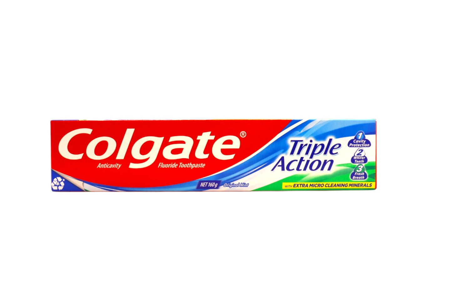 Colgate Toothpaste Triple Action 160g - Original Mint