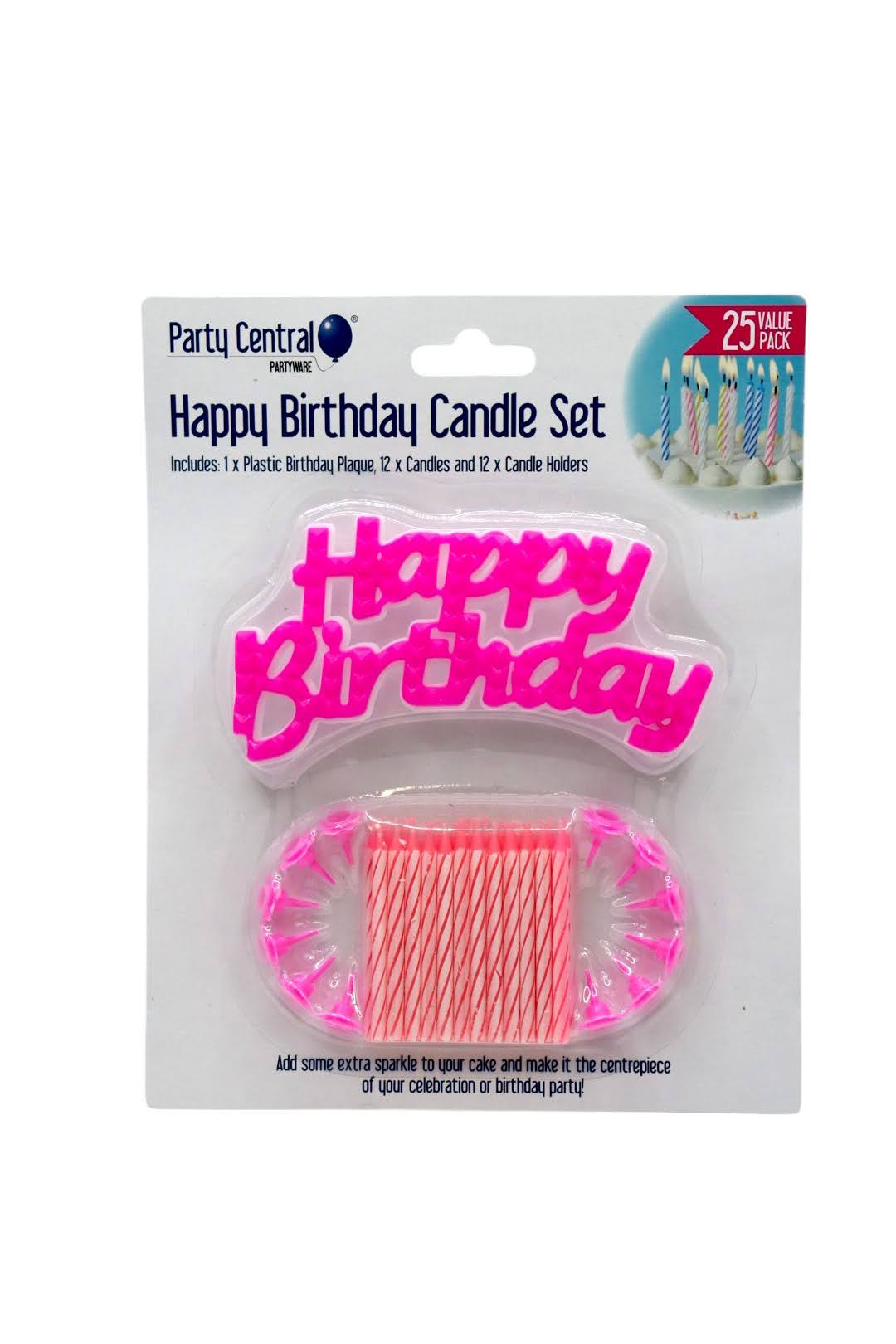 Happy Birthday Candle Set 25pk